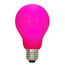 Christmastopia.com A19 LED Pink Ceramic Retrofit Replacement Bulb E26 Nickle Base