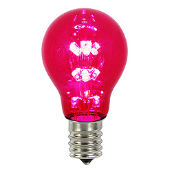 25 A19 LED Red Transparent Retrofit Replacement Bulb E26 Nickle Base