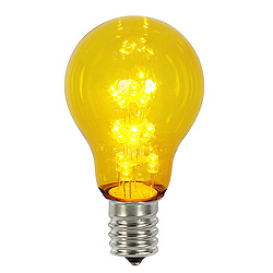 25 A19 LED Yellow Transparent Retrofit Replacement Bulb E26 Nickle Base
