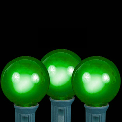 Christmastopia.com 25 LED G30 Globe Green Ceramic Retrofit Night Light C7 Socket Replacement Bulbs