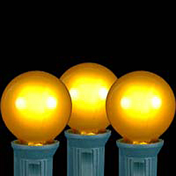 Christmastopia.com 25 LED G30 Globe Yellow Ceramic Retrofit Night Light C7 Socket Replacement Bulbs