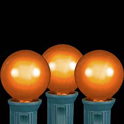 Christmastopia.com 25 LED G30 Globe Orange Ceramic Retrofit Night Light C7 Socket Replacement Bulbs