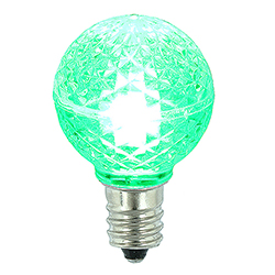 Christmastopia.com 25 LED G30 Globe Green Faceted Retrofit Night Light C7 Socket Replacement Bulbs