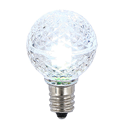 Christmastopia.com 25 LED G30 Globe Cool White Faceted Retrofit Night Light C7 Socket Replacement Bulbs