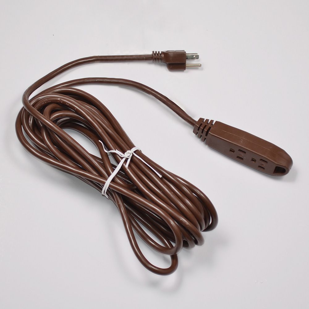25 Foot Outdoor Heavy Duty Brown Extension Cord Set Of 12