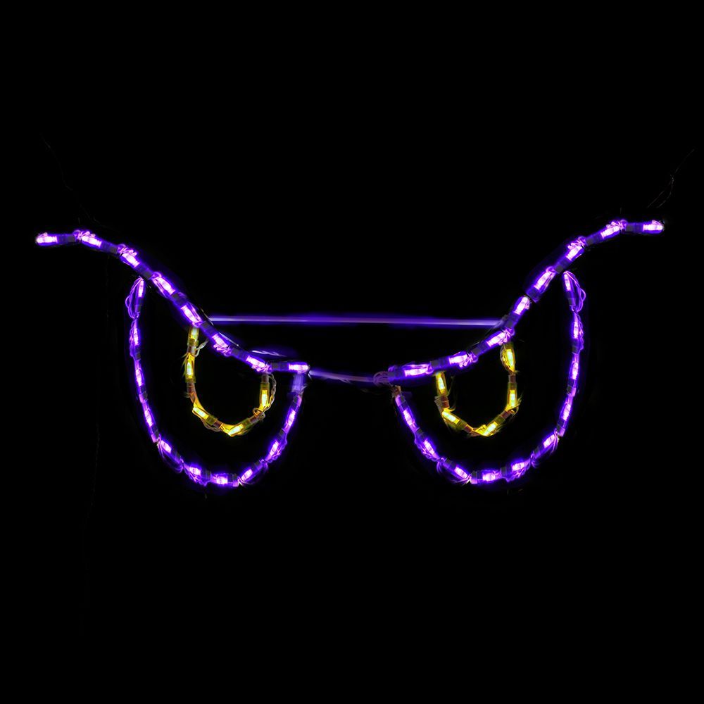 Spooky Eyes Yellow LED Lighted Outdoor Halloween Decoration