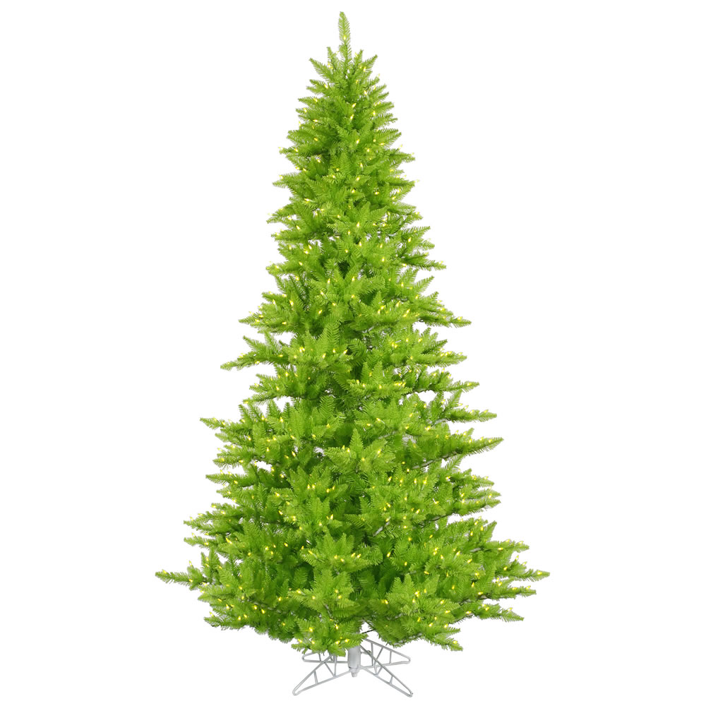 Christmastopia.com - 6.5 Foot Lime Fir Artificial Tree 600 DuraLit LED M5 Italian Lime Green Mini Lights