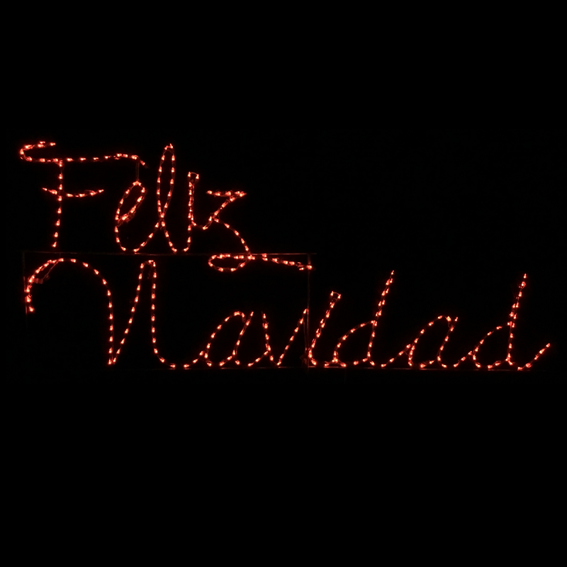 Christmastopia.com - /Lighted+Outdoor+Decorations/Lighted+Holiday+Signs/Feliz+Navidad+Cursive+Holiday+Yard+Sign+LED+Lighted+Outdoor+Christmas+Decorations - Feliz Navidad LED Lighted Outdoor Christmas Sign Decoration Feliz Navidad LED Lighted Outdoor Christmas Sign Decoration