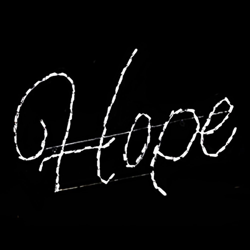 Hope Cursive White LED Lighted Outdoor Christmas Sign Decoration
