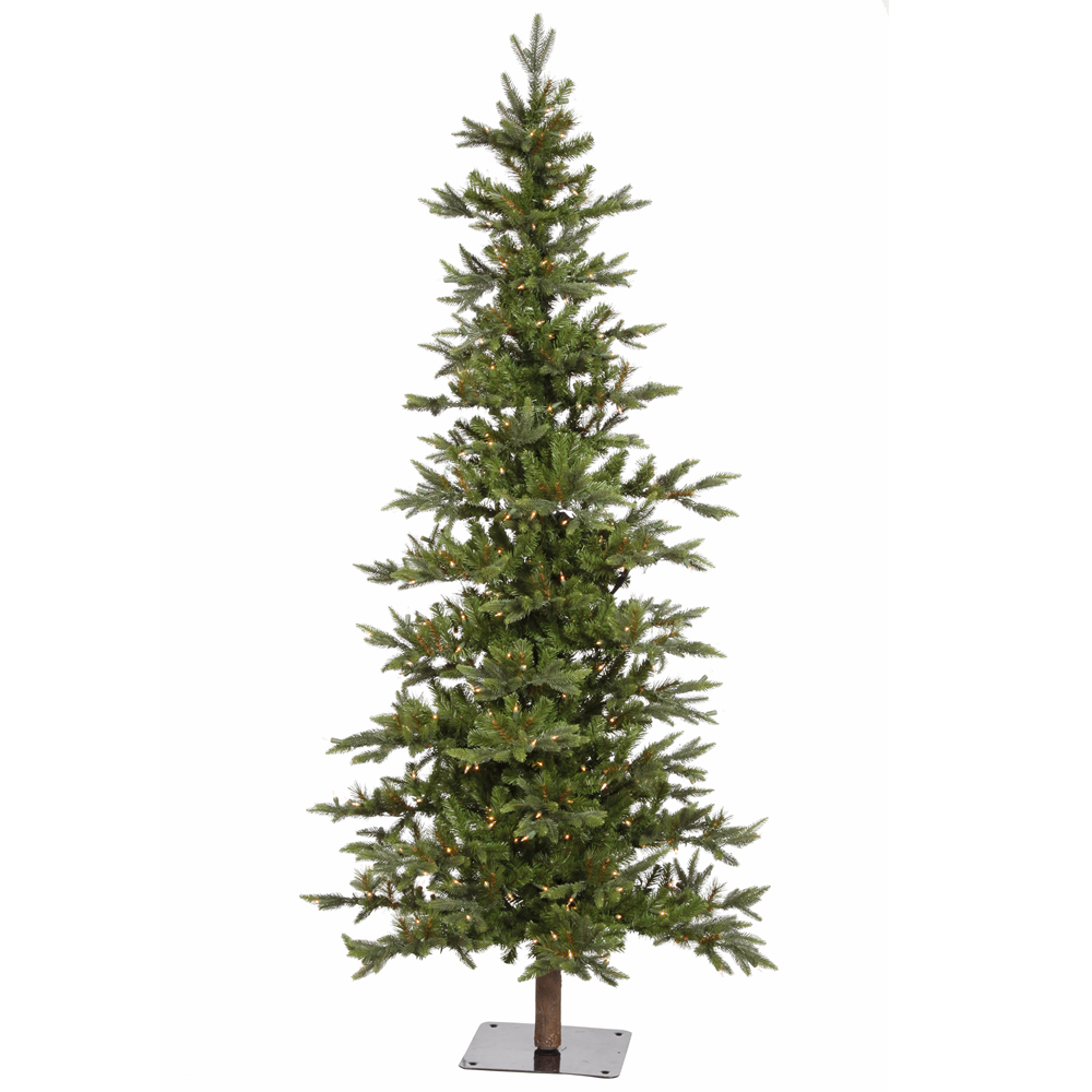7 Foot Shawnee Fir Alpine Artificial Christmas Tree 350 DuraLit Incandescent Clear Mini Lights