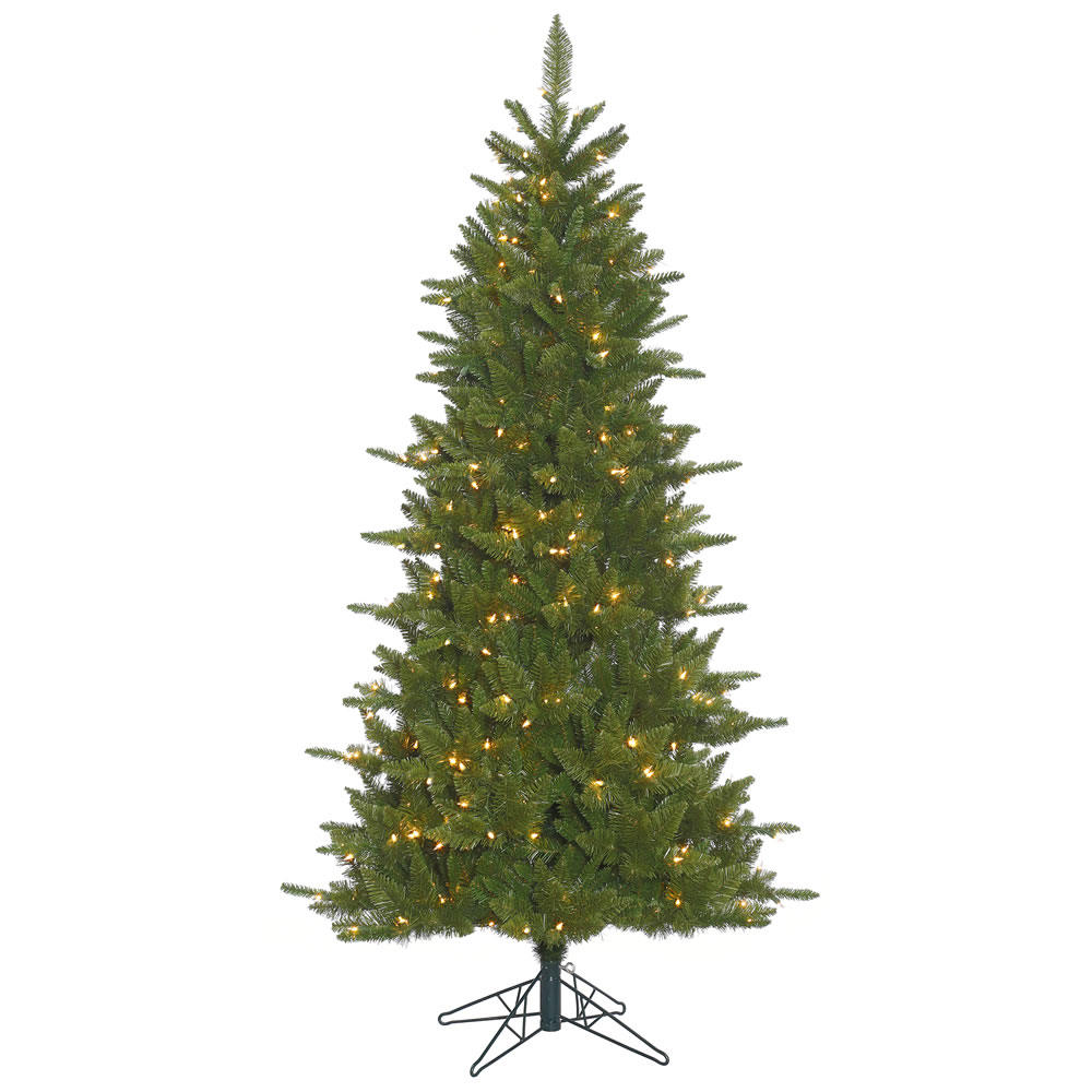 7.5 Foot Slim Durango Artificial Christmas Tree 1438 PVC tips and 700 Clear DuraLit lights