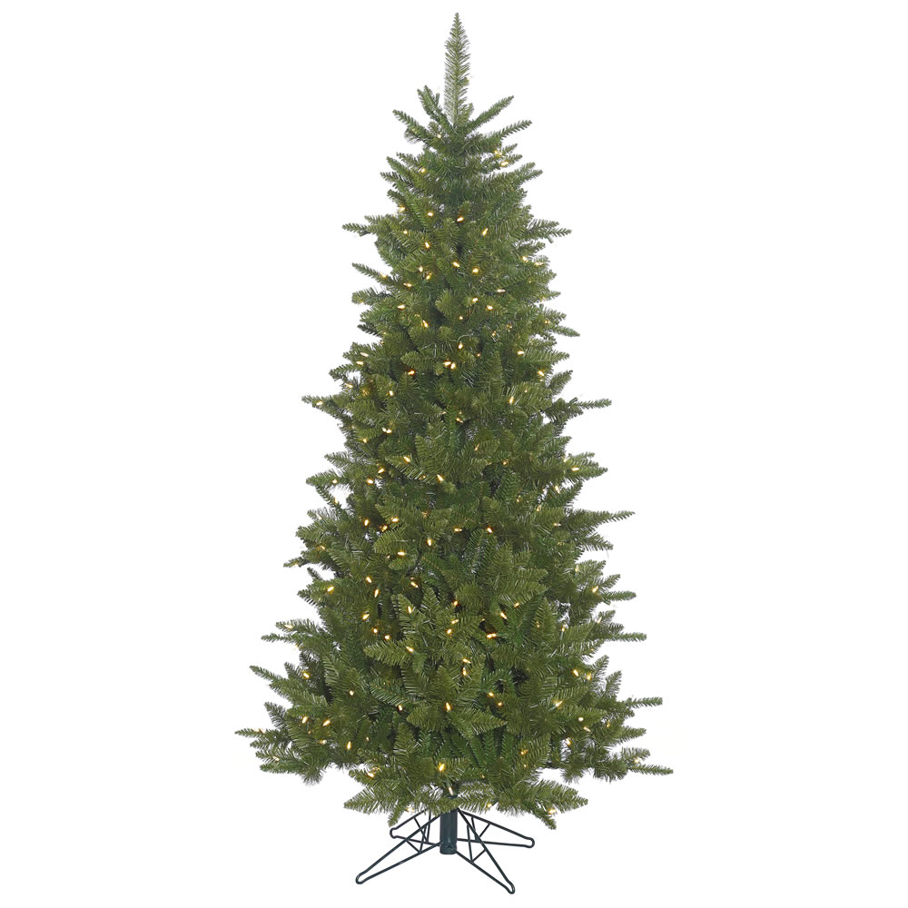 7.5 Foot Slim Durango Artificial Christmas Tree with 700 warm white Italian LED lights.