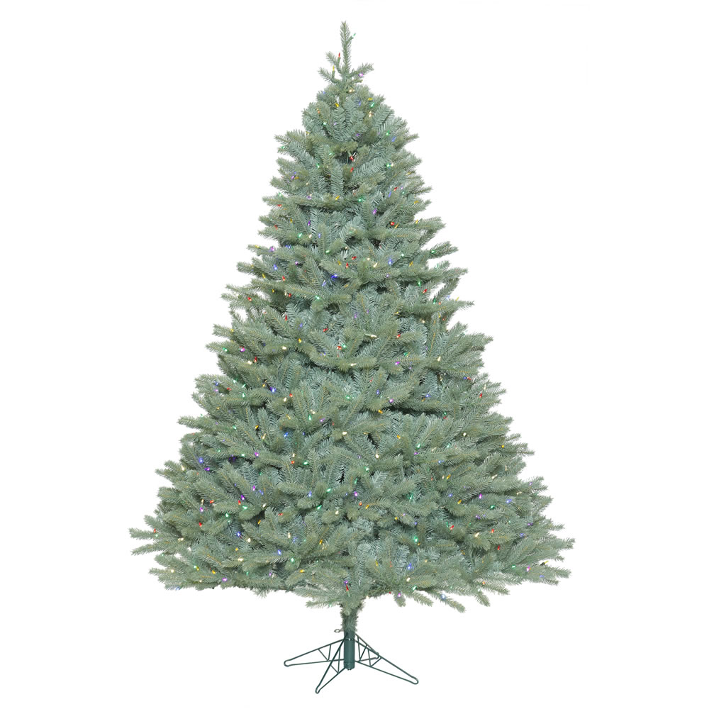14 Foot Colorado Blue Spruce Artificial Christmas Tree 3300 LED M5 Italian Multi Color Mini Lights