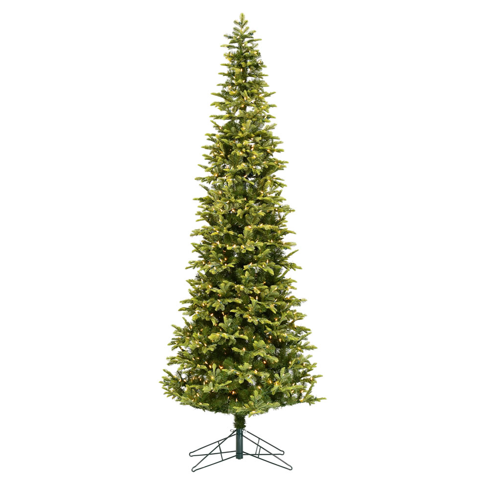 7.5 Foot Belmont Balsam Pencil Fir Artificial Christmas Tree - 500 DuraLit LED Warm White Mini Lights