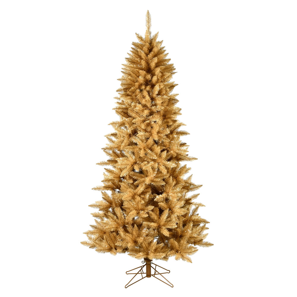 Christmastopia.com - 3.5 Foot Gold Pencil Fir Artificial Christmas tree Unlit