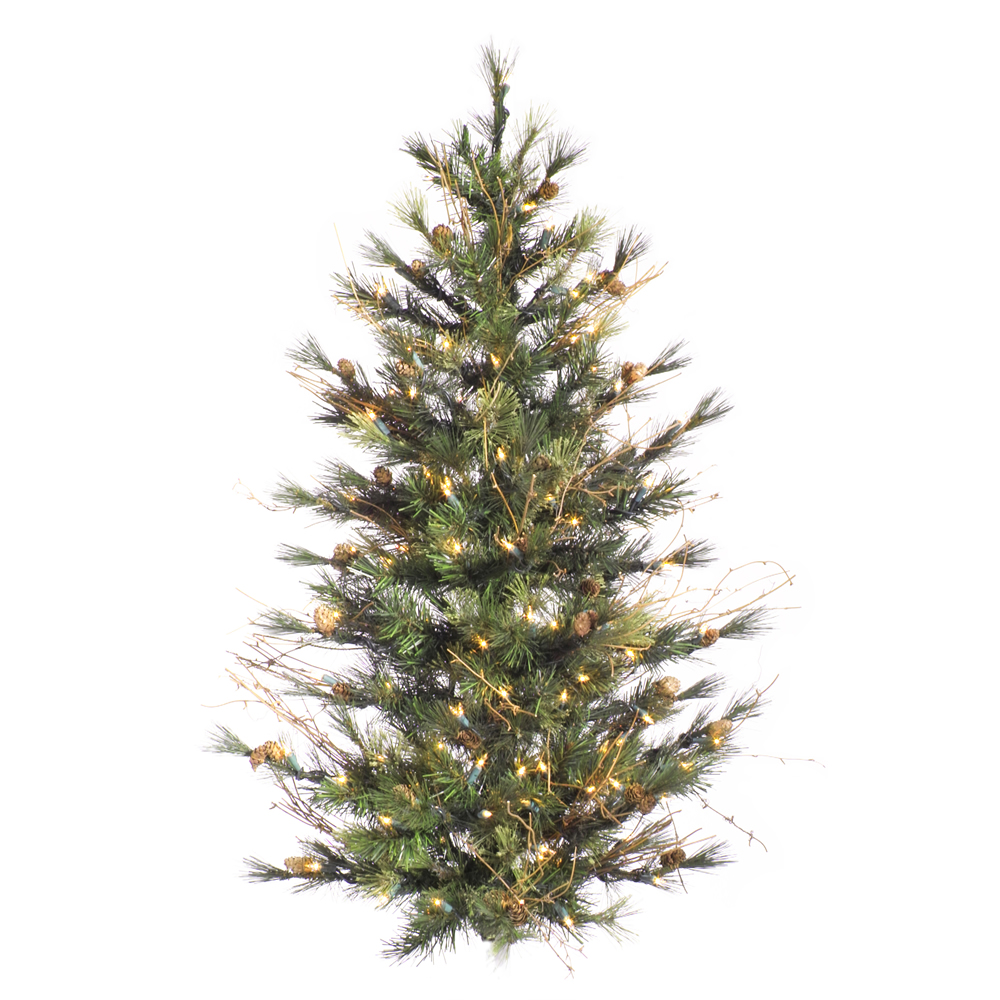 Christmastopia.com 2 Foot Mixed Country Pine Artificial Christmas Wall Tree 50 DuraLit Incandescent Clear Mini Lights