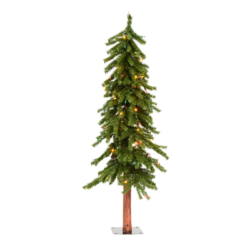 Christmastopia.com 4 Foot Natural Alpine Artificial Christmas Tree - 100 DuraLit LED Warm White Mini Lights