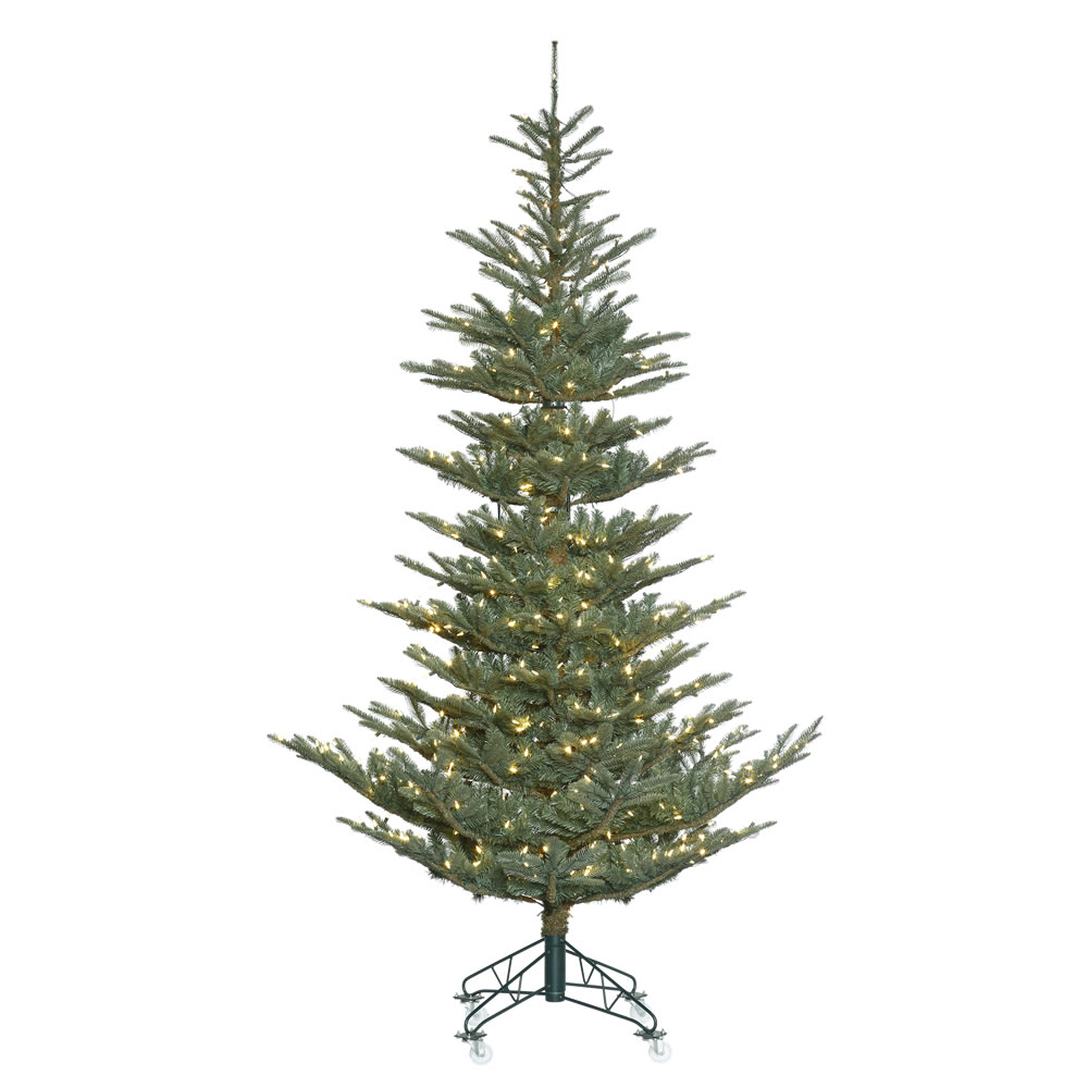 12 Foot Alberta Blue Spruce Artificial Christmas Tree 1300 DuraLit LED Warm White Italian Mini Lights