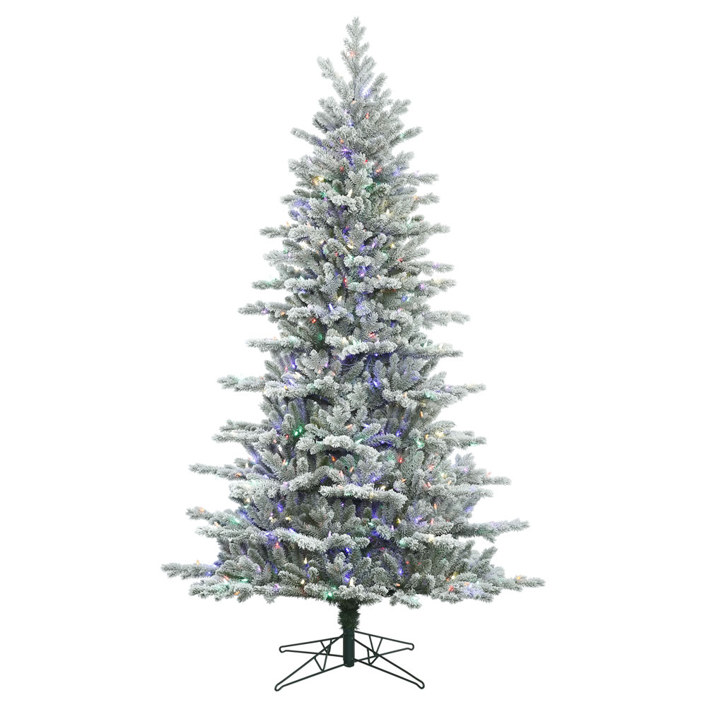 Christmastopia.com 14 Foot Frosted Eastern Fraiser Fir Artificial Christmas Tree 2300 DuraLit LED Multi Color Italian Mini Lights