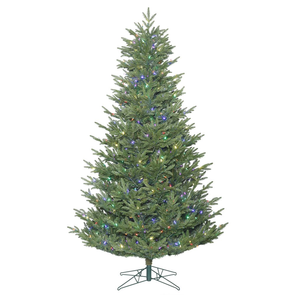 7.5 Foot Medium Deluxe Frasier Fir Artificial Christmas Tree 700 DuraLit LED M5 Italian Multi Color Mini Lights