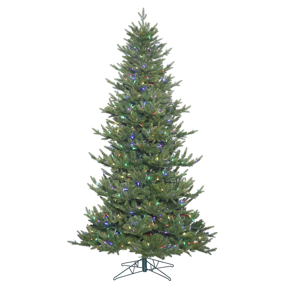 12 Foot Hawthorne Frasier Fir Artificial Christmas Tree 1550 DuraLit LED Multi 6 Color Italian Mini Lights