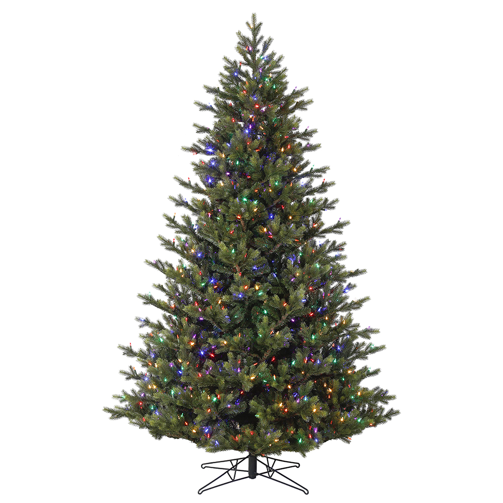 6.5 Foot Welch Frasier Fir Artificial Christmas Tree 550 DuraLit LED M5 Italian Multi Color Mini Lights