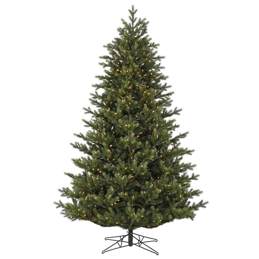 8.5 Foot Welch Frasier Fir Artificial Christmas Tree 1200 DuraLit LED M5 Italian Warm White Mini Lights