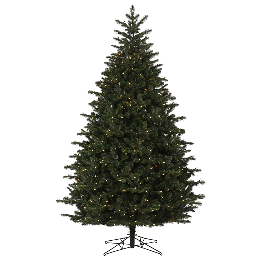 7.5 Foot Summit Noble Fir Artificial Christmas Tree 750 DuraLit LED M5 Italian Warm White Mini Lights