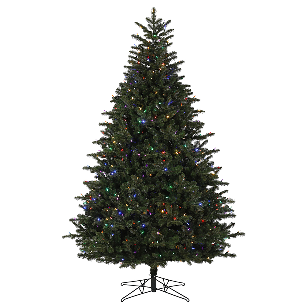 8.5 Foot Summit Noble Fir Artificial Christmas Tree 1000 DuraLit LED M5 Italian Multi Color Mini Lights