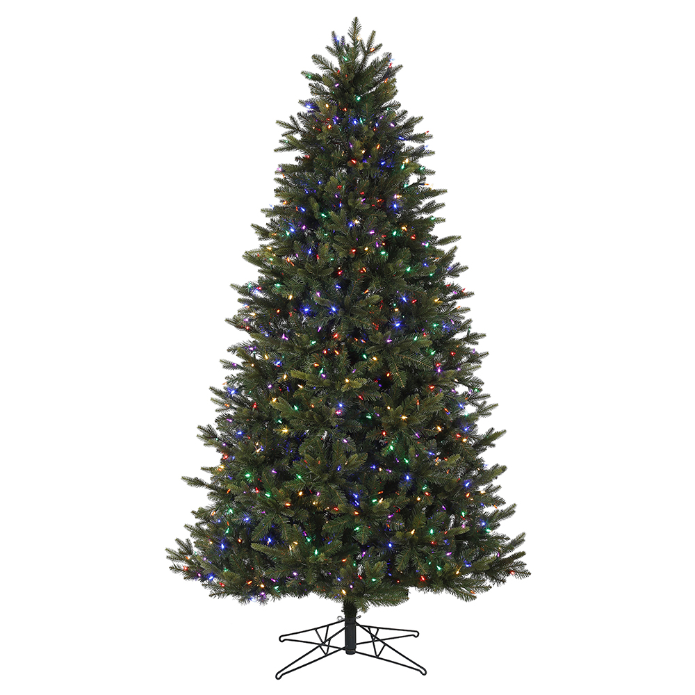 10 Foot Boston Frasier Fir Artificial Christmas Tree 1300 DuraLit LED Multi Color Mini Lights