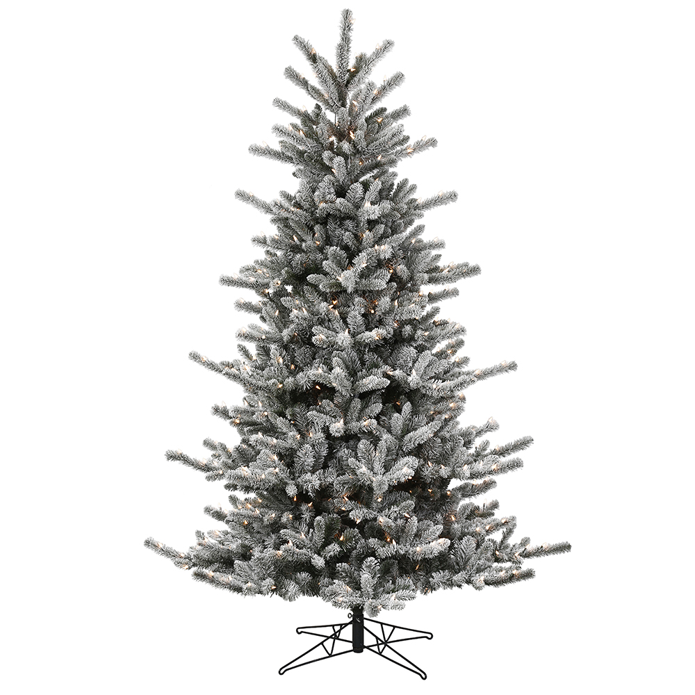 10 Foot Frosted Decorator Pine Artificial Christmas Tree 1150 DuraLit Incandescent Clear Mini Lights