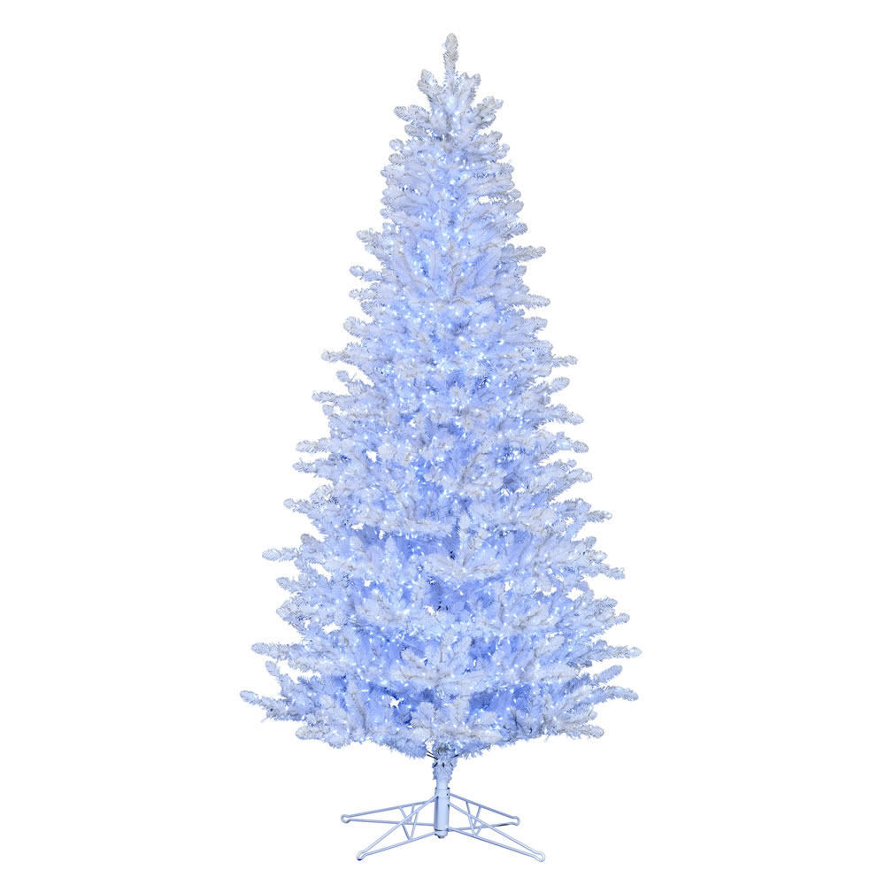 Christmastopia.com 6.5 Foot Shiny White Spruce Artificial Christmas Tree - 1200 Low Voltage LED Pure White 3MM Lights