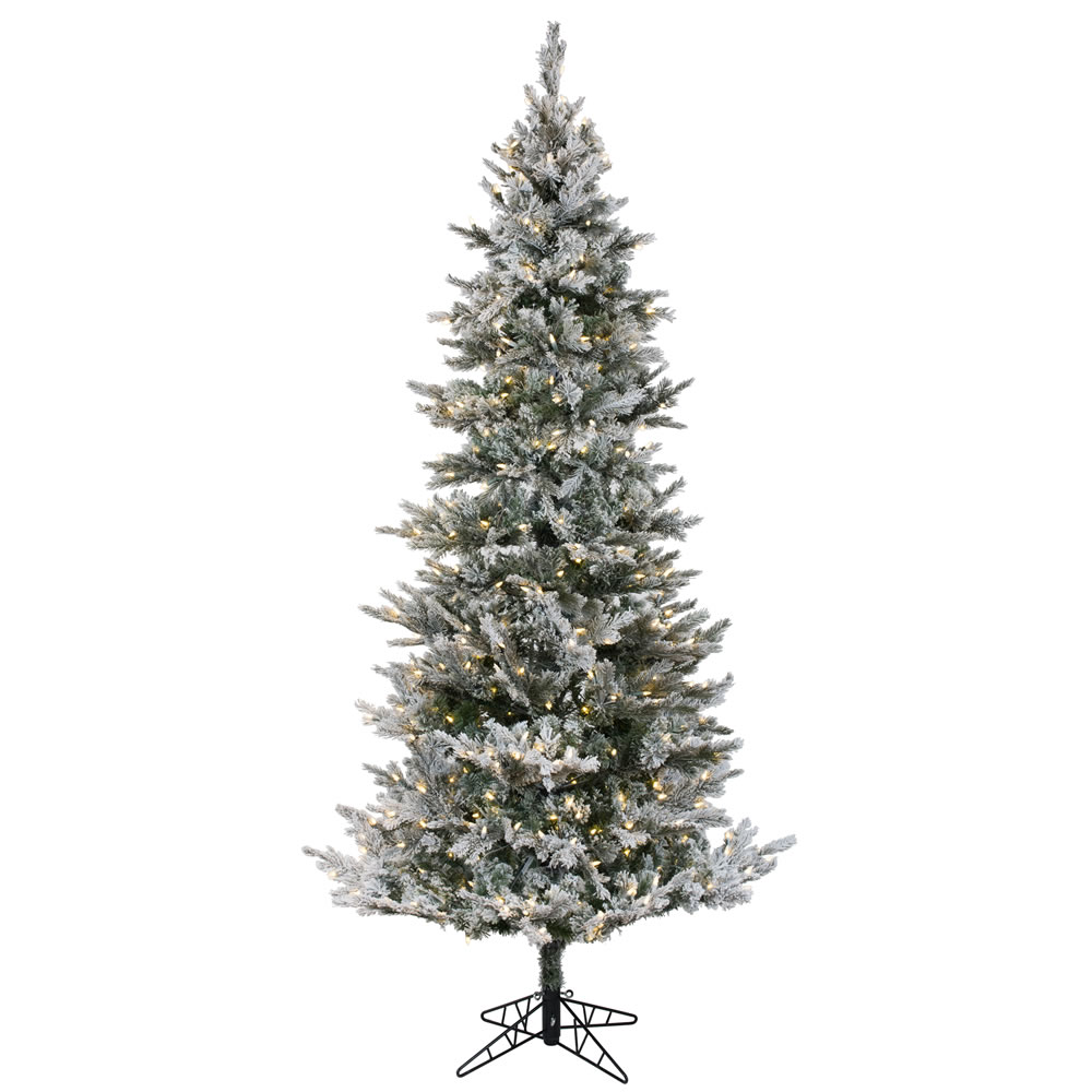 Christmastopia.com 10 Foot Flocked Kiana Artificial Christmas Tree 950 DuraLit LED Warm White Mini Lights