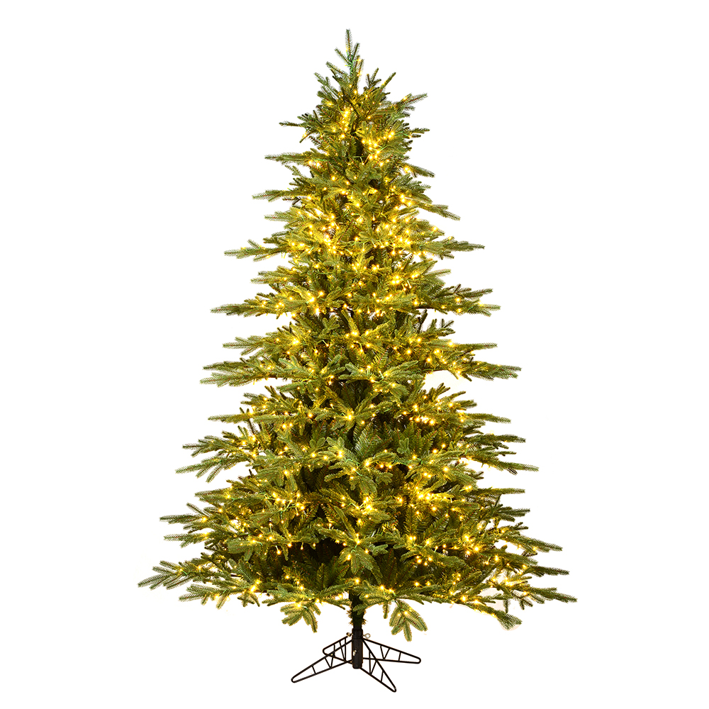 9 Foot Kamas Fraiser Fir Artificial Christmas Tree 2200 Low Voltage LED Warm White 3MM Lights