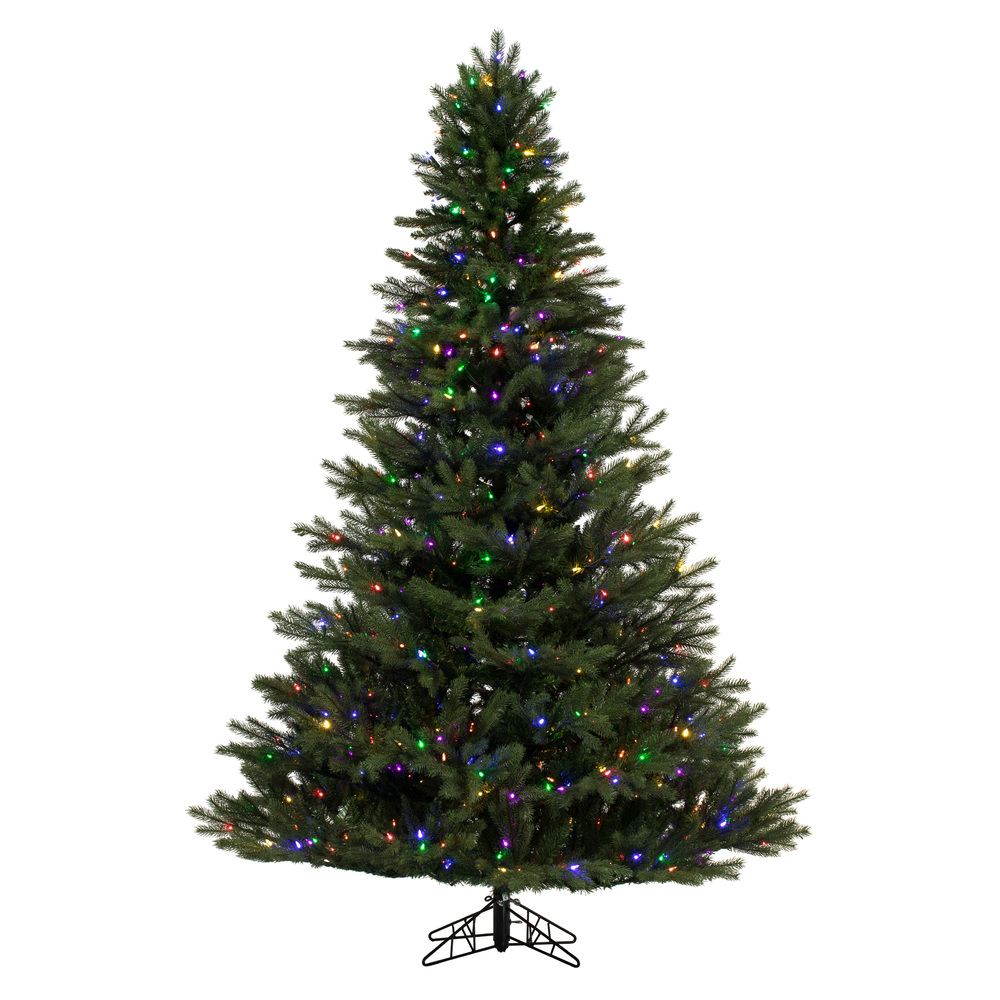 10 Foot Balsam Spruce Artificial Christmas Tree 1100 DuraLit LED Multi Color Mini Lights