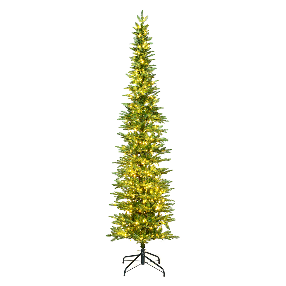 Christmastopia.com 10 Foot Compton Pole Artificial Christmas Tree 550 DuraLit LED Warm White Mini Lights