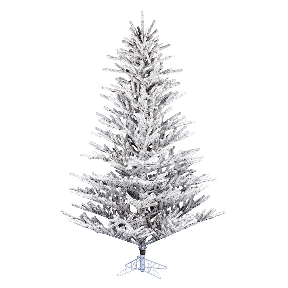 9 Foot Flocked Stick Pine Artificial Christmas Tree Unlit