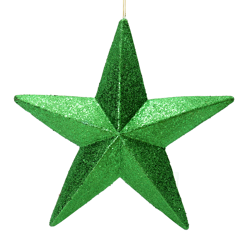 23 Inch Green Glitter Star Christmas Ornament