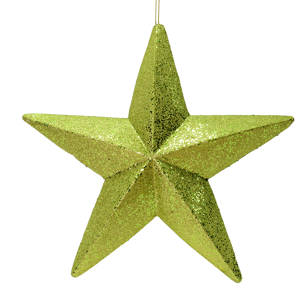 Christmastopia.com 23 Inch Lime Glitter Star Christmas Ornament