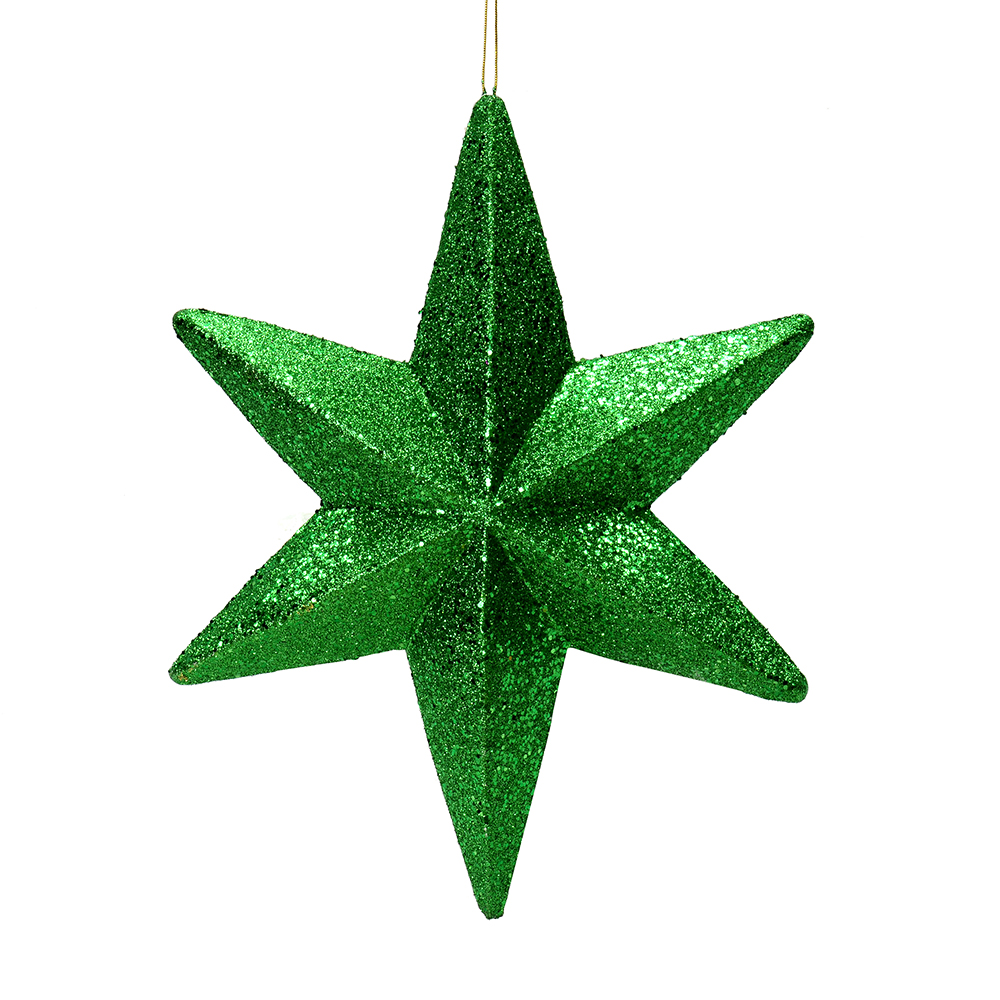 20 Inch Green Glitter Bethleham Star Christmas Ornament