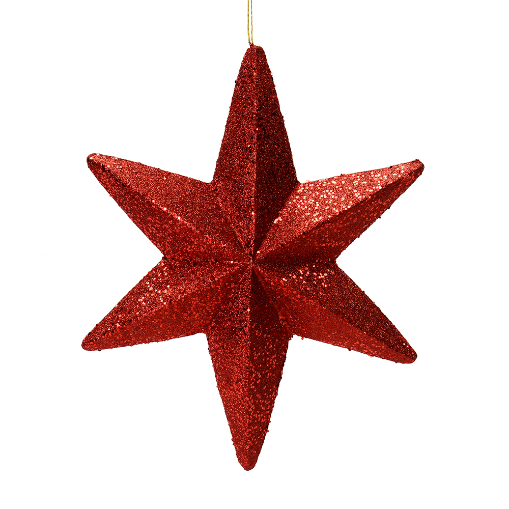 20 Inch Burgundy Glitter Bethleham Star Christmas Ornament