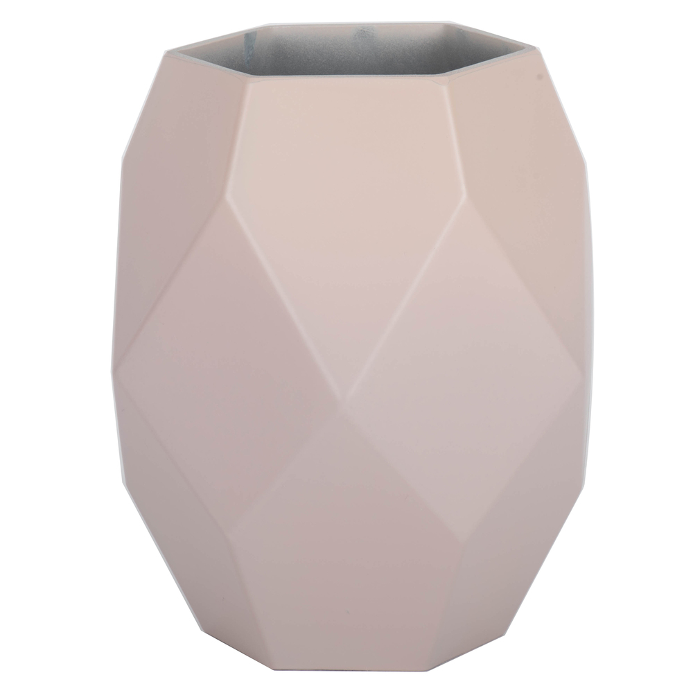 7.75 Inch Almondine Geometric Glass Vase