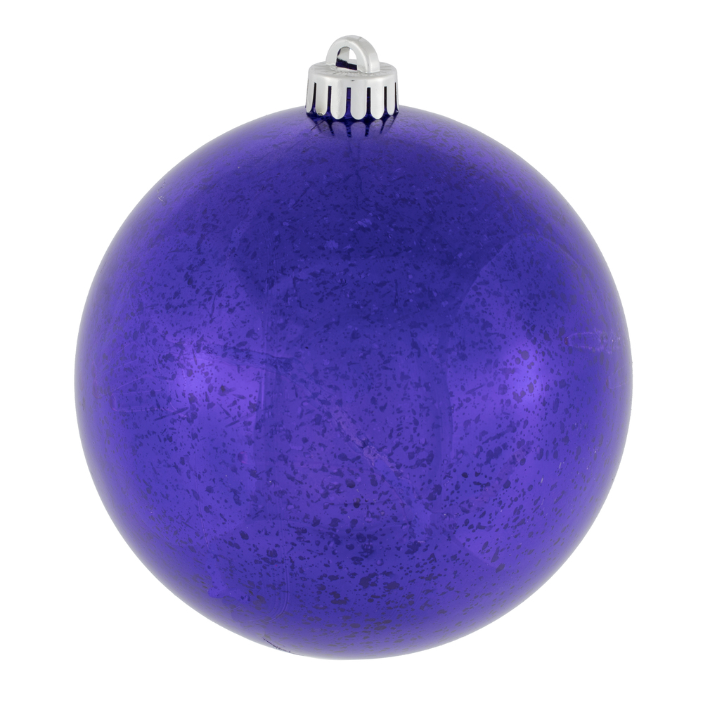 Christmastopia.com 6 Inch Purple Shiny Mercury Round Mardi Gras  Ball Ornament Shatterproof