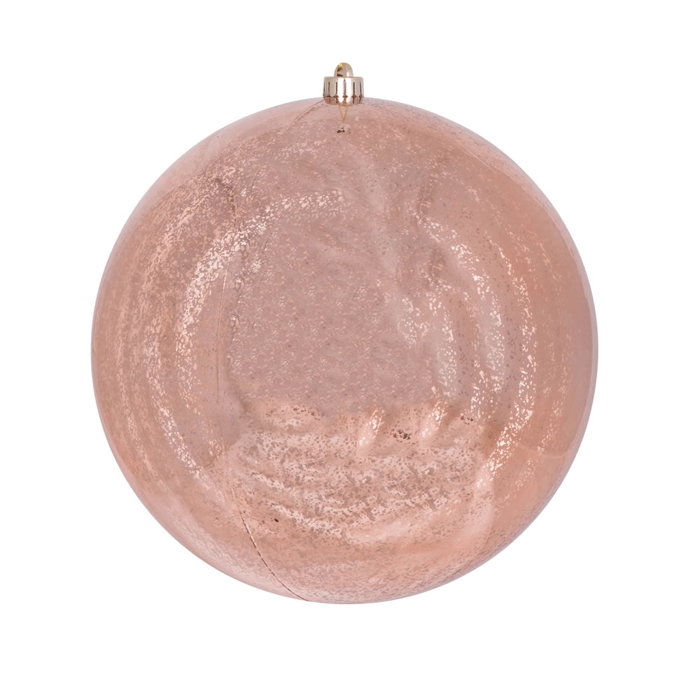 10 Inch Rose Gold Shiny Mercury Christmas Ball Ornament Shatterproof