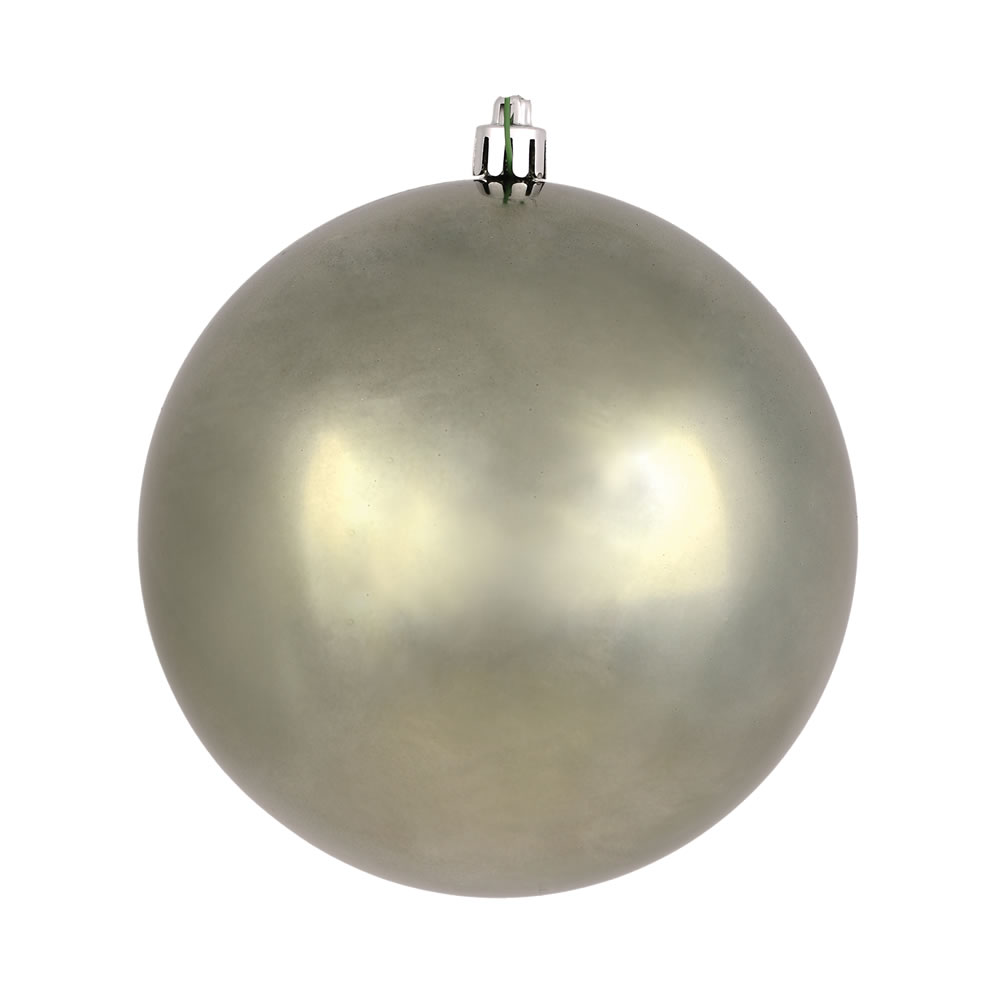 Christmastopia.com 10 Inch Limestone Shiny Artificial Christmas Ball Ornament - UV Drilled Cap