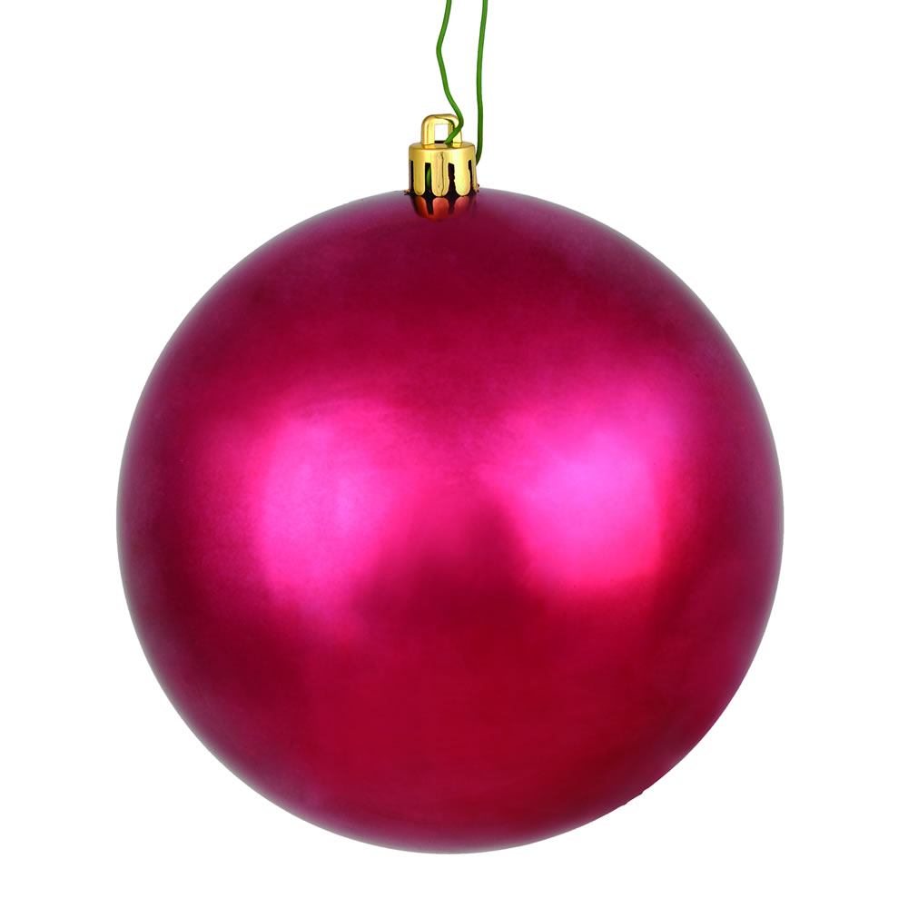 12 Inch Berry Red Shiny Christmas Ball Ornament with UV Drilled Cap