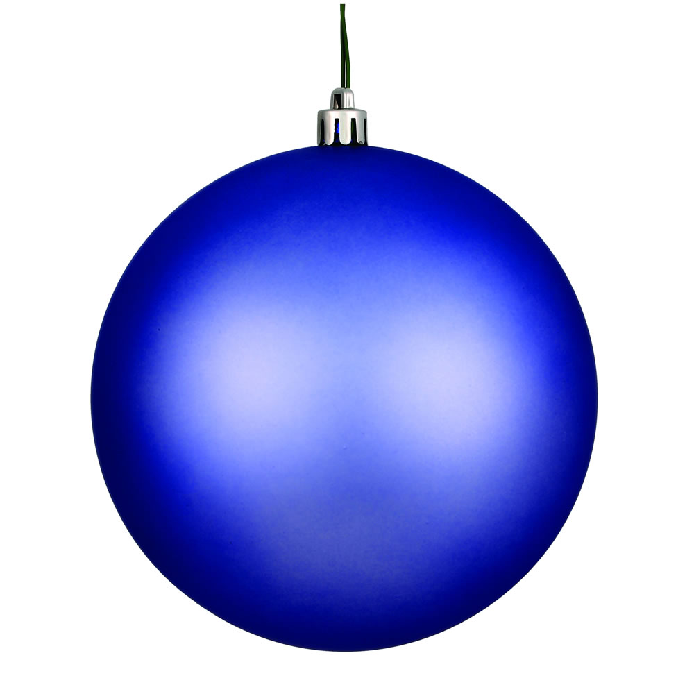 12 Inch Periwinkle Matte Christmas Ball Ornament with UV Drilled Cap
