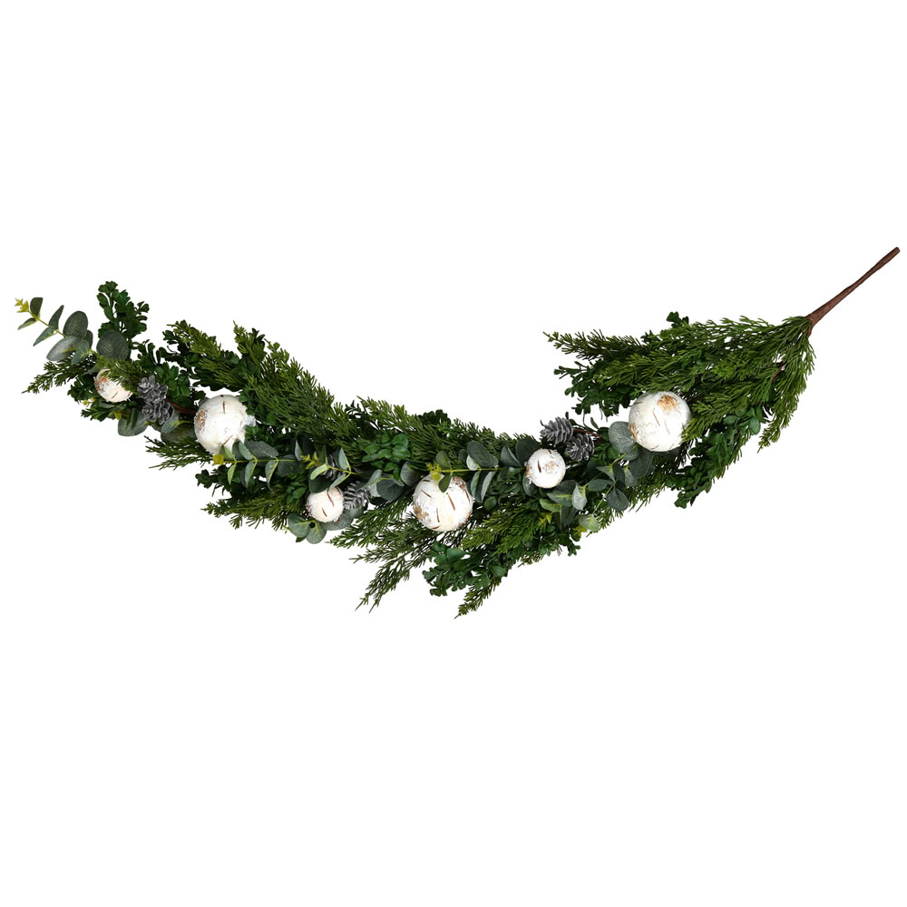 48 Inch Green Cypress Blend Decorative Christmas Garland