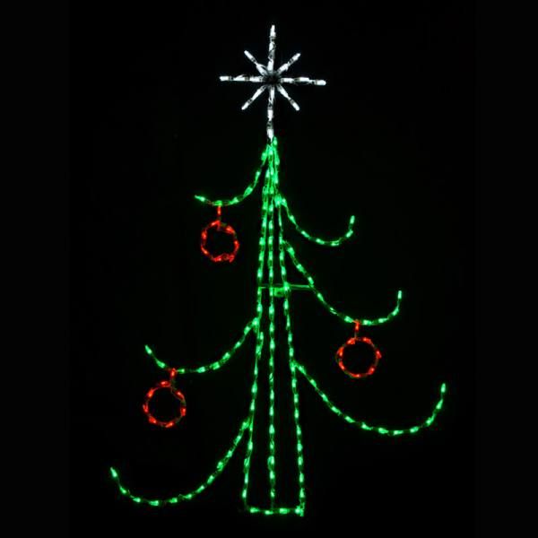 Swag Christmas Tree LED Lighted Outdoor Yard Decoration
