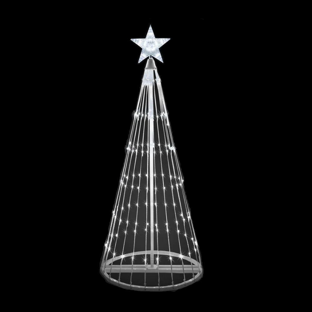 9 Foot Lighted Christmas Tree Decoration 344 LED Cool White Lights